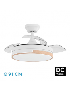 Ventilador de Techo Retráctil Blanco - Olimpia 2