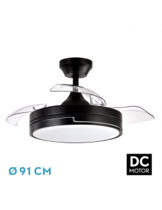 Ventilador de Techo Retráctil Negro - Olimpia 2