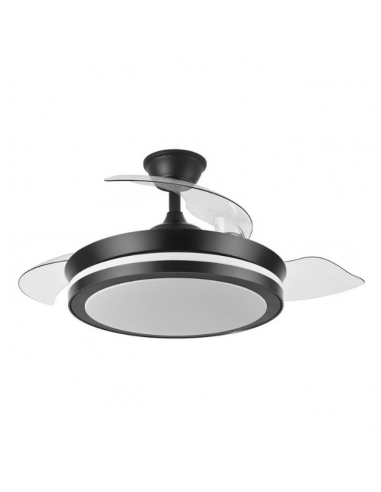 Ventilador de Techo Aspas Ocultas Negro - Esparta Ventilador de Techo Aspas Ocultas Negro - Esparta