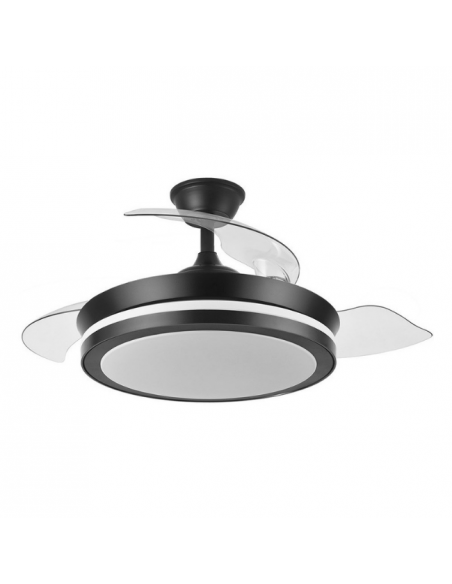 Ventilador de Techo Aspas Ocultas Negro - Esparta Ventilador de Techo Aspas Ocultas Negro - Esparta
