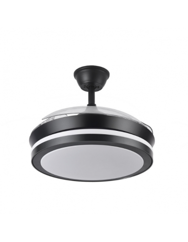 Ventilador de Techo Pequeño Aspas Ocultas Negro - Esparta Ventilador de Techo Pequeño Aspas Ocultas Negro - Esparta