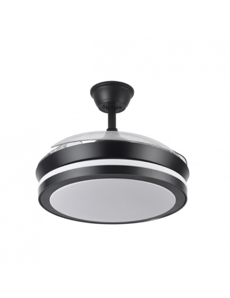 Ventilador de Techo Pequeño Aspas Ocultas Negro - Esparta Ventilador de Techo Pequeño Aspas Ocultas Negro - Esparta
