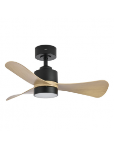 Ventilador DC Negro y Madera - Zepelín