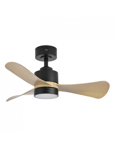 Ventilador DC Negro y Madera - Zepelín