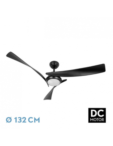 Ventilador Grande DC Negro - Tarento