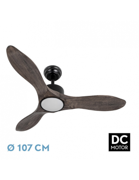 Ventilador de Techo DC Negro Roble - Segre