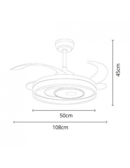 Lámpara ventilador de Aspas Ocultas - Trio
