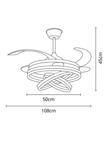 Lámpara Ventilador de Techo - Sfera