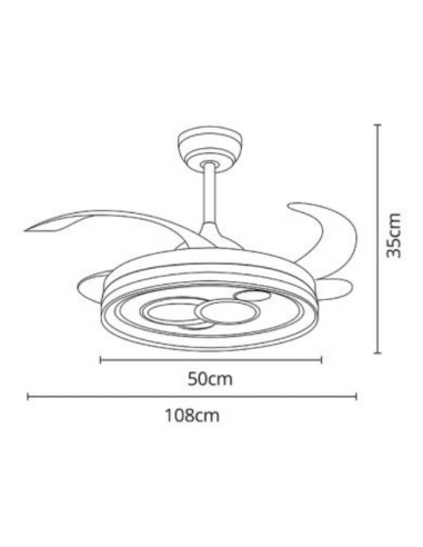 Ventilador de Techo Aspas Ocultas - Dafne