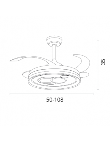 Ventilador de Techo Aspas Ocultas - Dafne