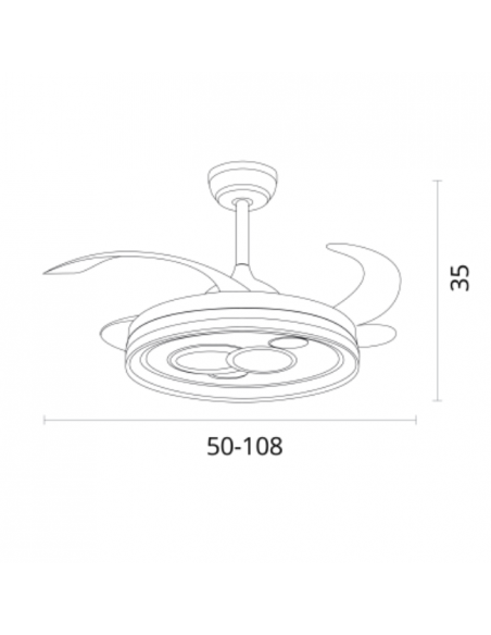 Ventilador de Techo Aspas Ocultas - Dafne