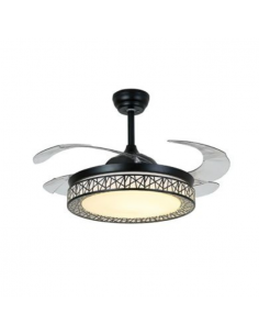 Ventilador de Techo Aspas Ocultas Negro - Nido