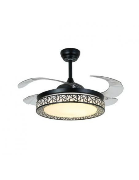 Ventilador de Techo Aspas Ocultas Negro - Nido