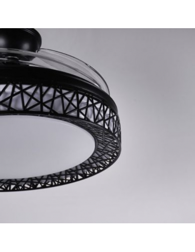 Ventilador de Techo Aspas Ocultas Negro - Nido
