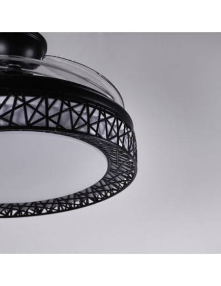 Ventilador de Techo Aspas Ocultas Negro - Nido