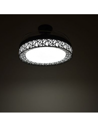 Ventilador de Techo Aspas Ocultas Negro - Nido