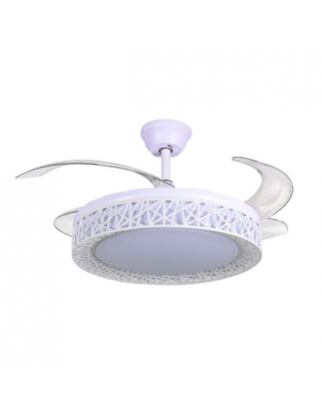 Ventilador de Techo Aspas Ocultas Blanco - Nido