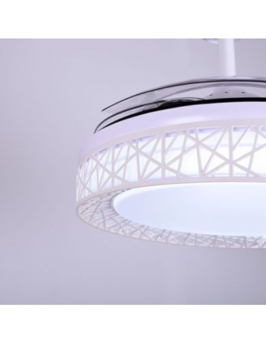 Ventilador de Techo Aspas Ocultas Blanco - Nido