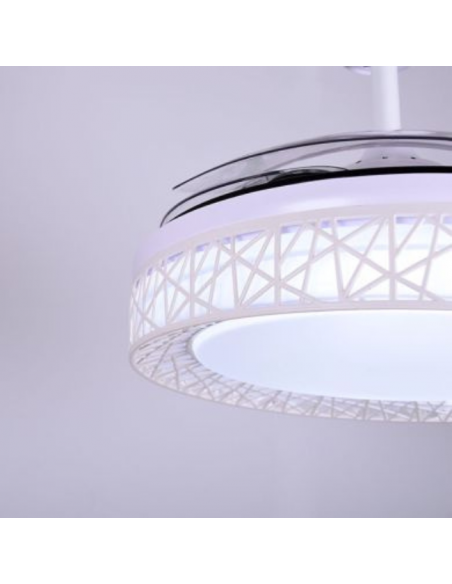 Ventilador de Techo Aspas Ocultas Blanco - Nido