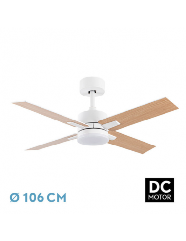 Ventilador de Techo Reversible Blanco Haya - Talco