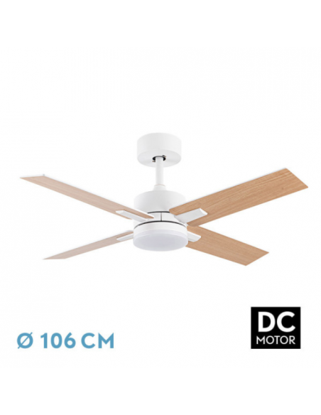 Ventilador de Techo Reversible Blanco Haya - Talco