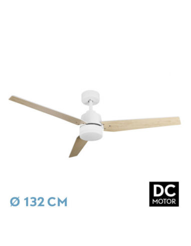 Ventilador Grande Reversible DC Blanco Haya - Captus
