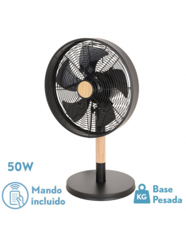 Ventilador de Sobremesa Negro Haya - Falcon