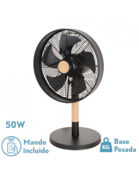 Ventilador de Sobremesa Negro Haya - Falcon
