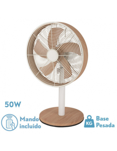 Ventilador de Sobremesa Blanco Haya - Alcañiz