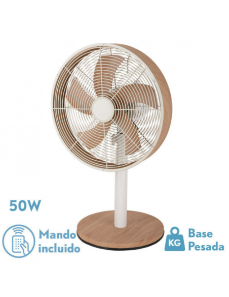 Ventilador de Sobremesa Blanco Haya - Alcañiz