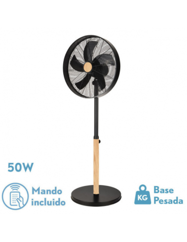 Ventilador de Pie Negro Haya - Falcon