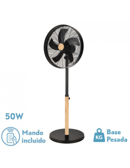 Ventilador de Pie Negro Haya - Falcon