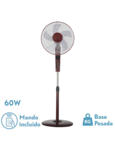 Ventilador de Pie Burdeos Gris - Rayo