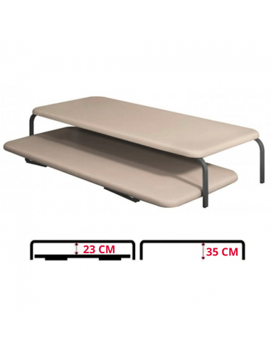 Base Tapizada Doble Plegable y Reforzada