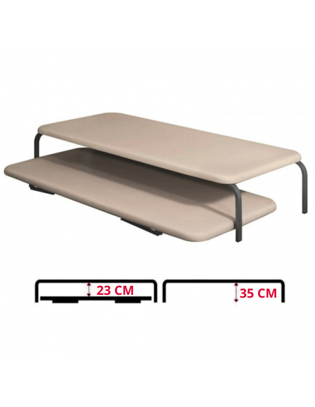 Base Tapizada Doble Plegable y Reforzada