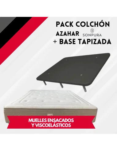 Pack Colchón Modelo Azahar y Base Tapizada