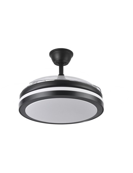Ventilador de aspas plegables con mando a distancia Negro 110 CM - Esparta