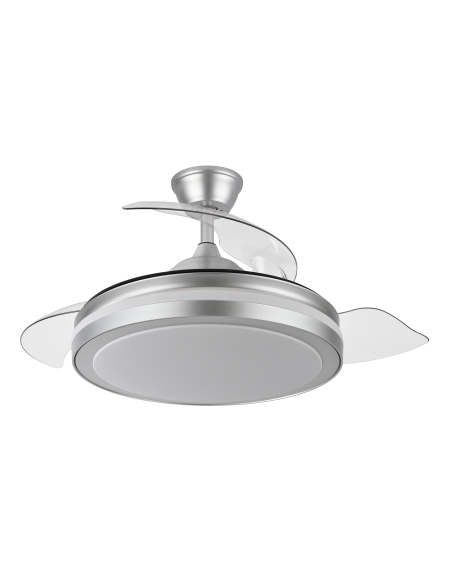 Ventilador de aspas plegables con mando a distancia Plata 110 CM - Esparta