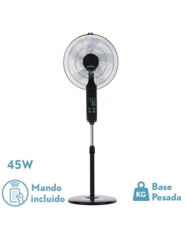 Ventilador de Pie Negro - Rodium