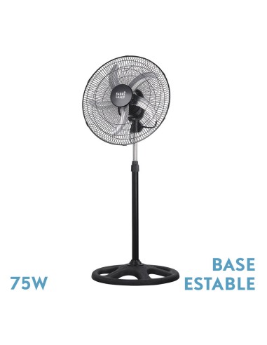 Ventilador de Pie Negro - Reforzado
