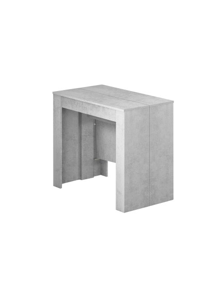 Mesa multifunción extensible 90x50-237cm Extensible Cemento FUNZIONALE