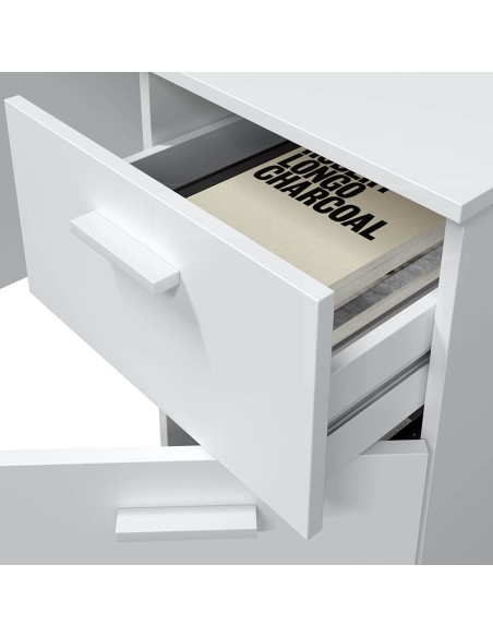 Mesa escritorio 1 Cajón + 1 Puerta Blanco Artik
