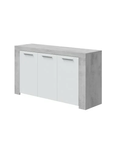 Buffet 3 puertas Cemento/ Blanco Artick URBAN