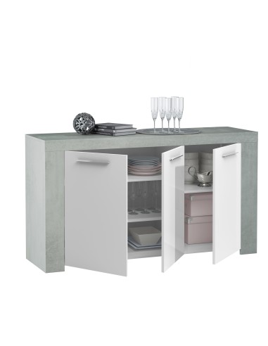 Buffet 3 puertas Cemento/ Blanco...