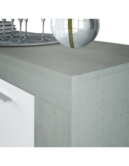 Buffet 3 puertas Cemento/ Blanco Artick URBAN