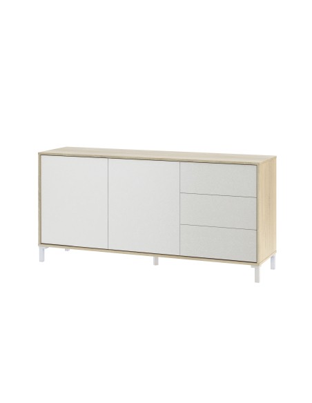 Aparador 2 Puertas + 3 Cajones Roble Canadian / Blanco Artik URBAN PLUS