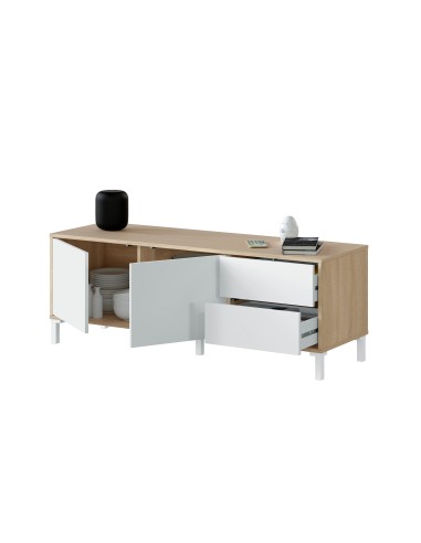 Mueble TV 2 Puertas + 2 Cajones Roble... Mueble TV 2 Puertas + 2 Cajones Roble...
