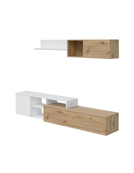 Salón TV Roble Nodi / Blanco Artik NEXO PLUS