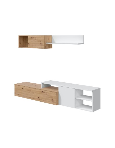 Salón TV Roble Nodi / Blanco Artik NEXO PLUS
