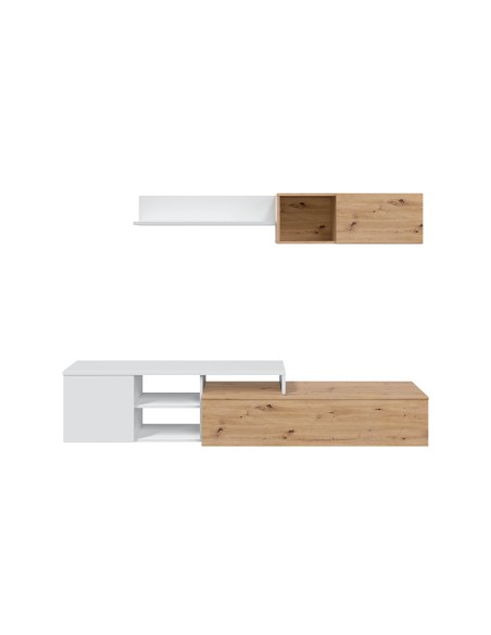 Salón TV Roble Nodi / Blanco Artik NEXO PLUS